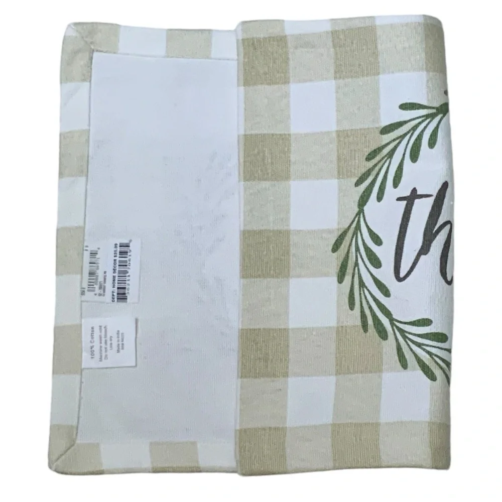 Nantucket Placemats Buffalo Check Quality Cotton Shabby Chic Plaid Neutral Beige